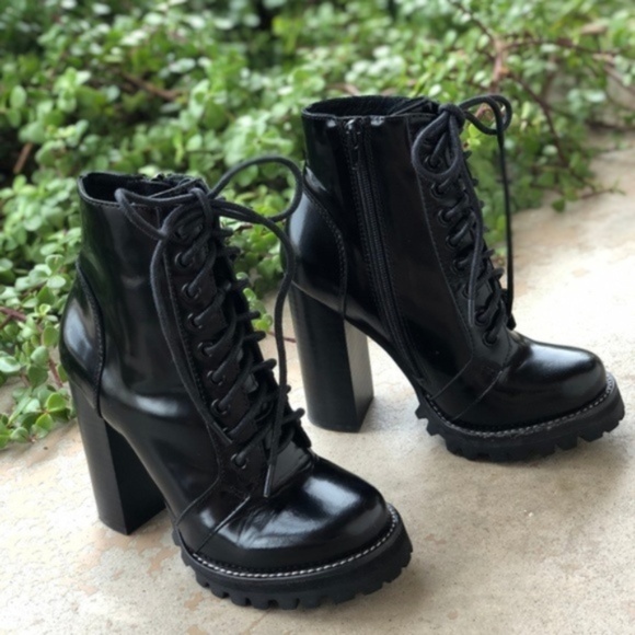 Jeffrey Campbell Shoes - Jeffrey Campbell Black Patent Legion Combat Boots